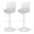 Jasper Fabric Counter Stool - White (Set of 2)
