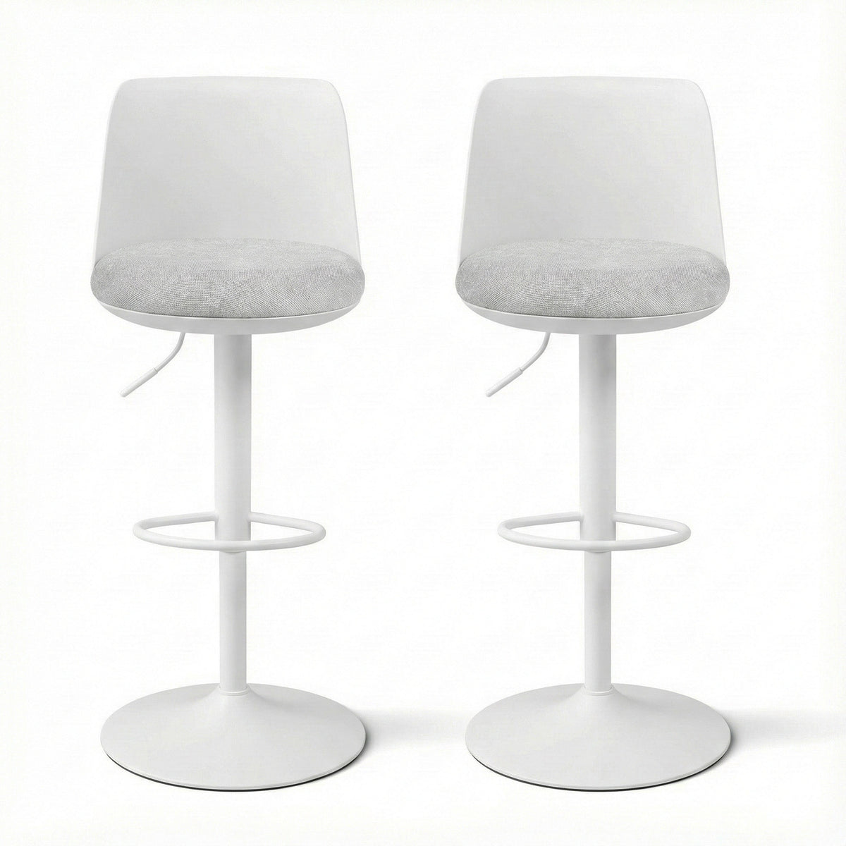 Jasper Fabric Counter Stool - White (Set of 2)