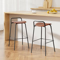 Audrey PU Leather Counter Stool - Brown (Set of 2)