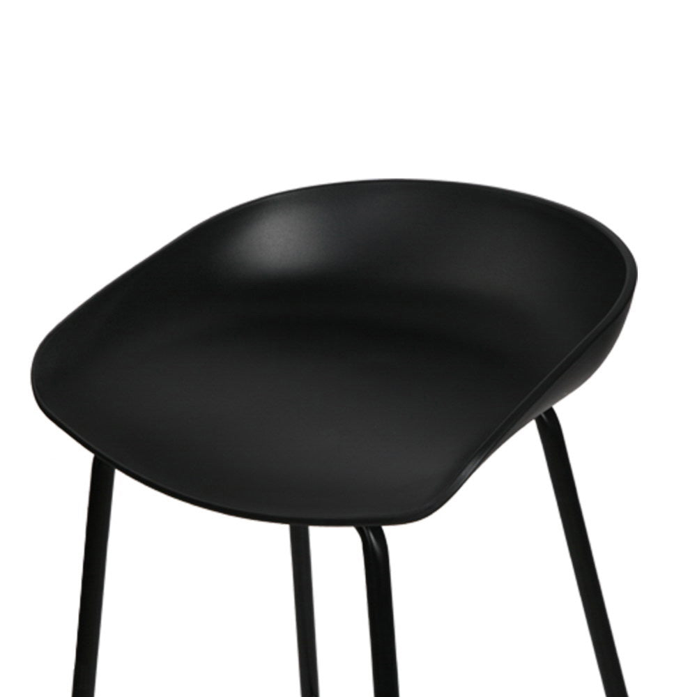 Oliver Plastic Counter Stool - Black (Set of 2)