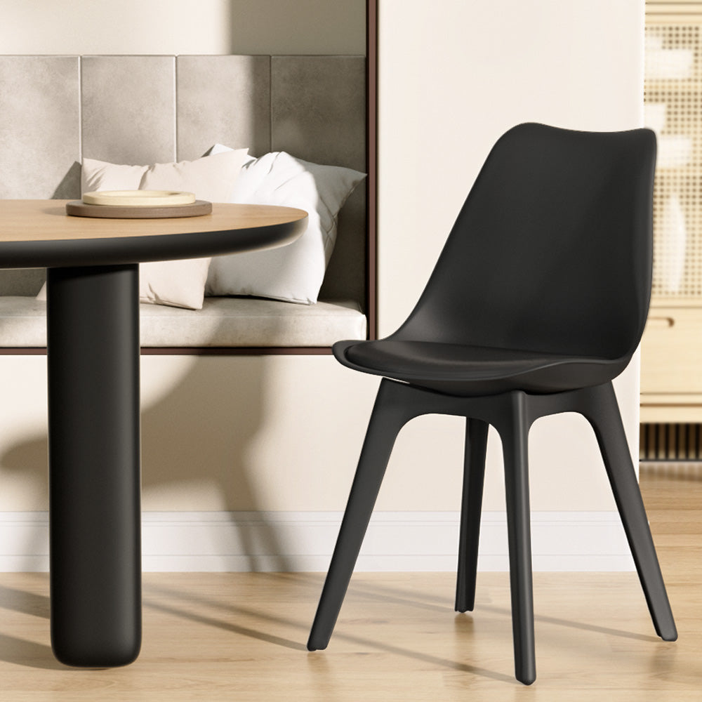 Oscar PU Leather Dining Chair - Black (Set of 4)