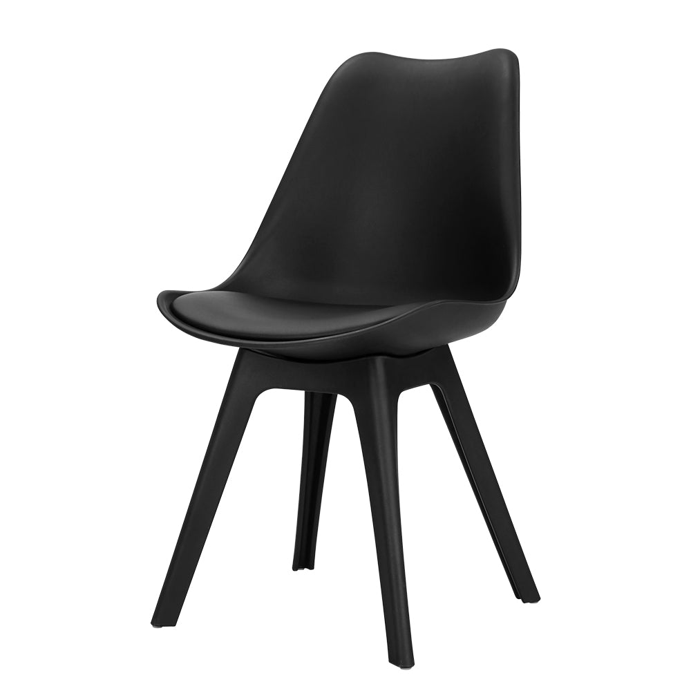 Oscar PU Leather Dining Chair - Black (Set of 4)