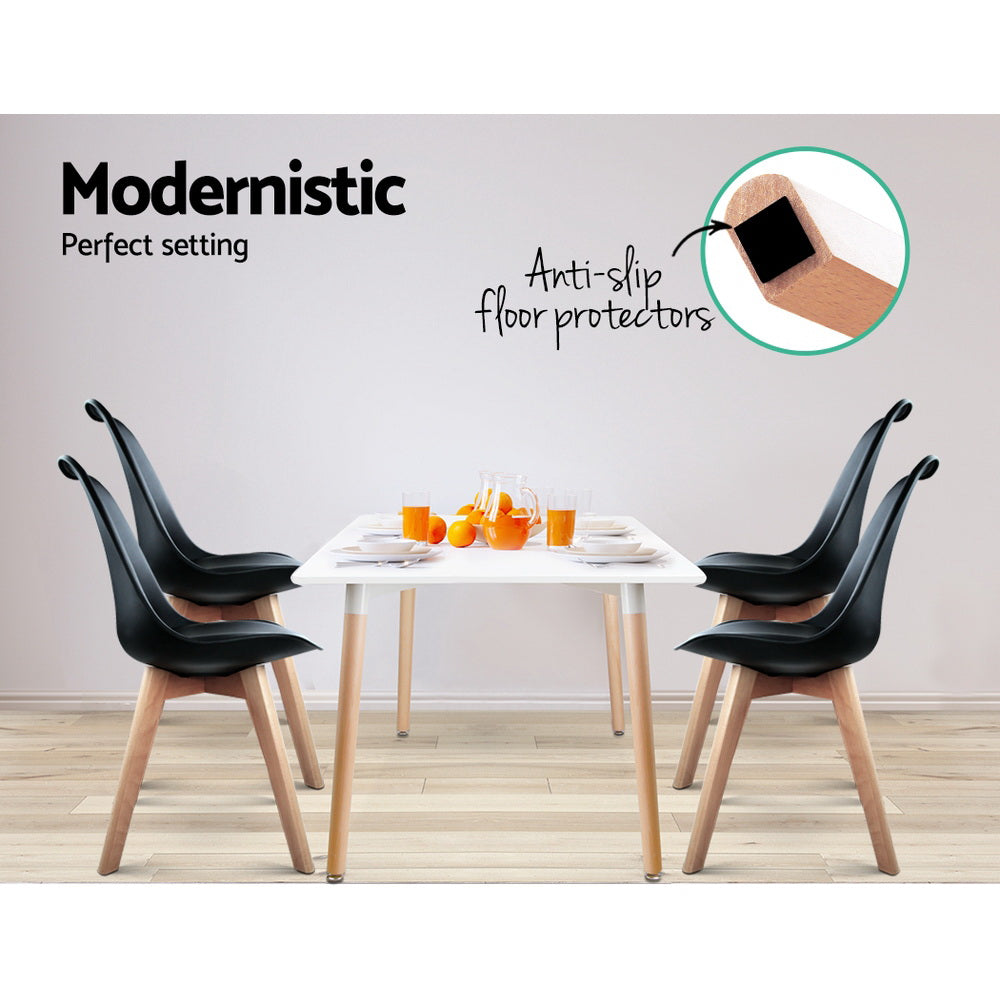 Oliver PU Leather Dining Chair - Black (Set of 4)