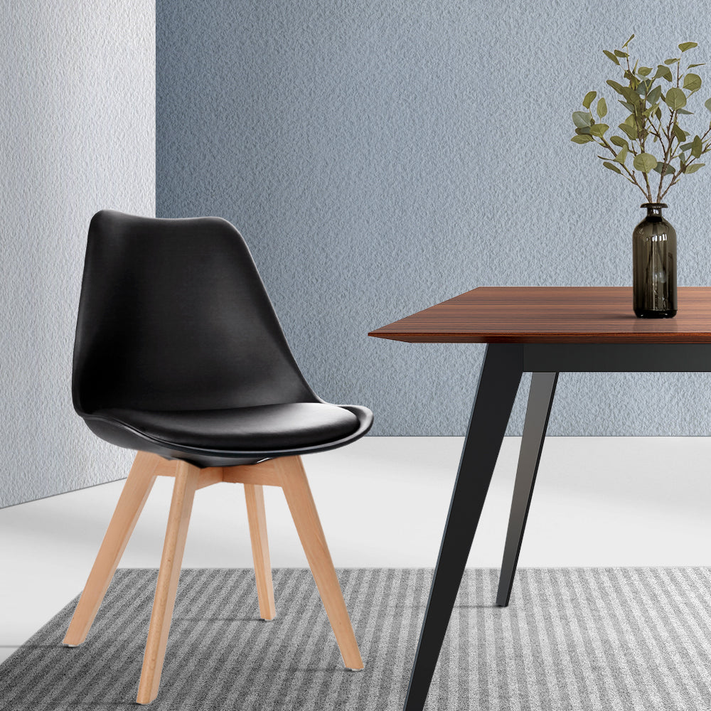 Oliver PU Leather Dining Chair - Black (Set of 4)