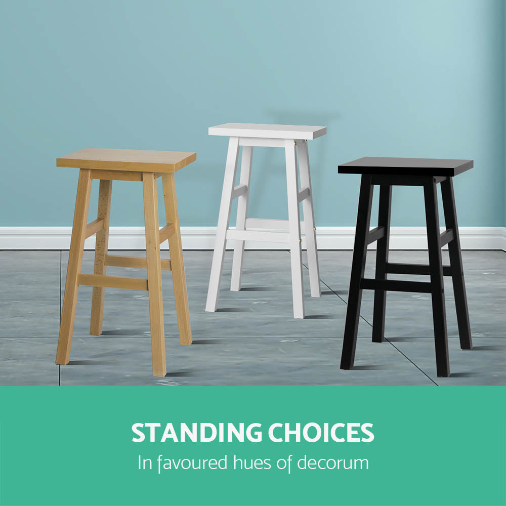 Florence Wooden Counter Stool - White (Set of 2)