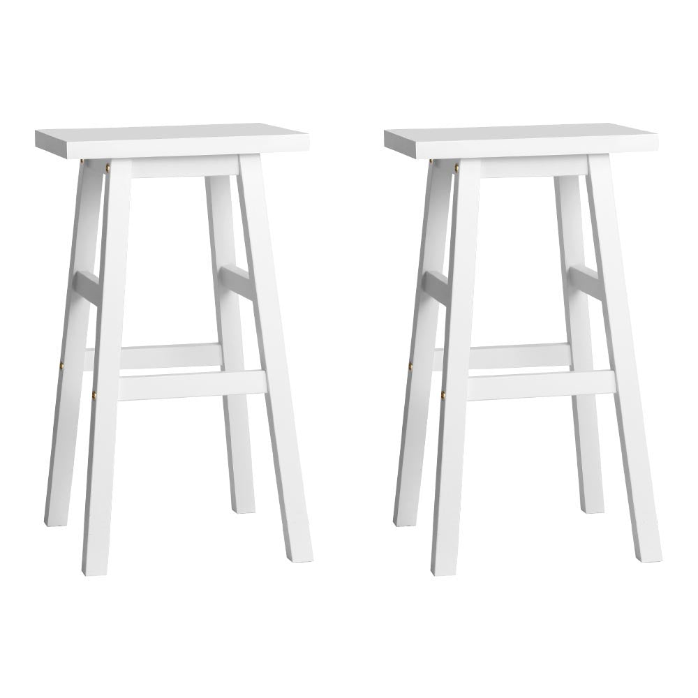 Florence Wooden Counter Stool - White (Set of 2)