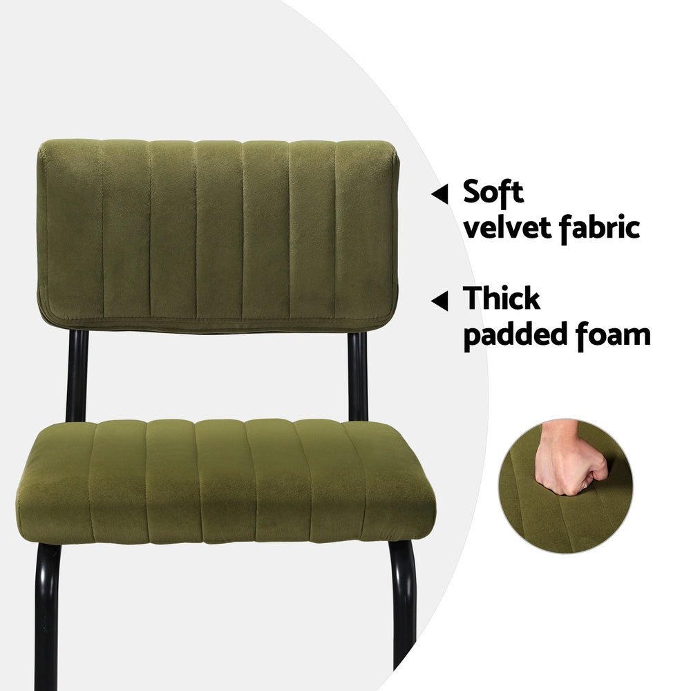 Felix Velvet Counter Stool - Green (Set of 2)