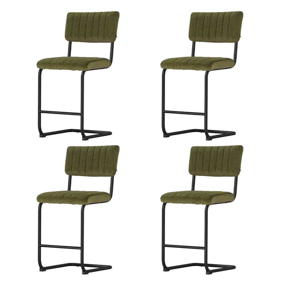 Felix Velvet Counter Stool - Green (Set of 4)