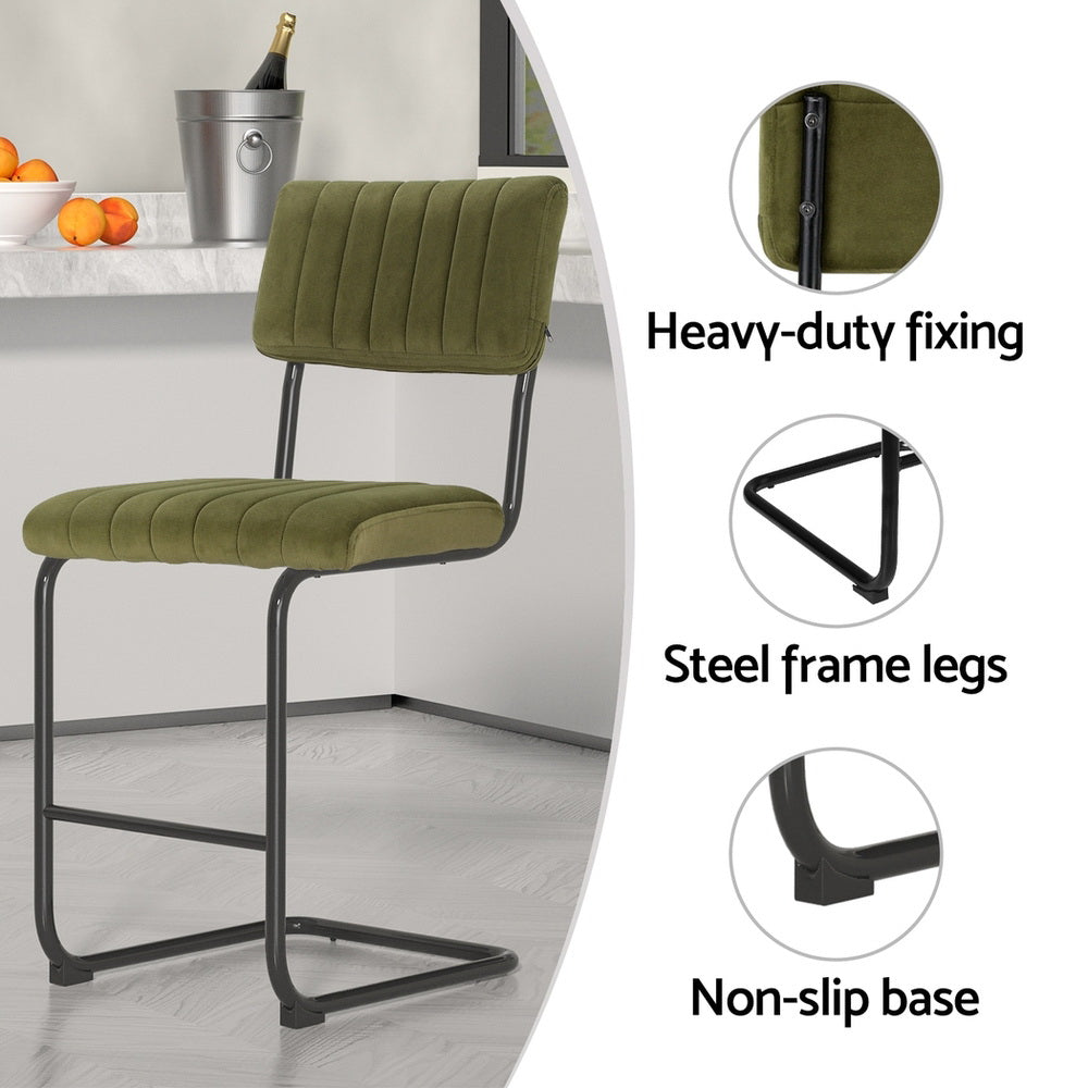 Felix Velvet Counter Stool - Green (Set of 4)