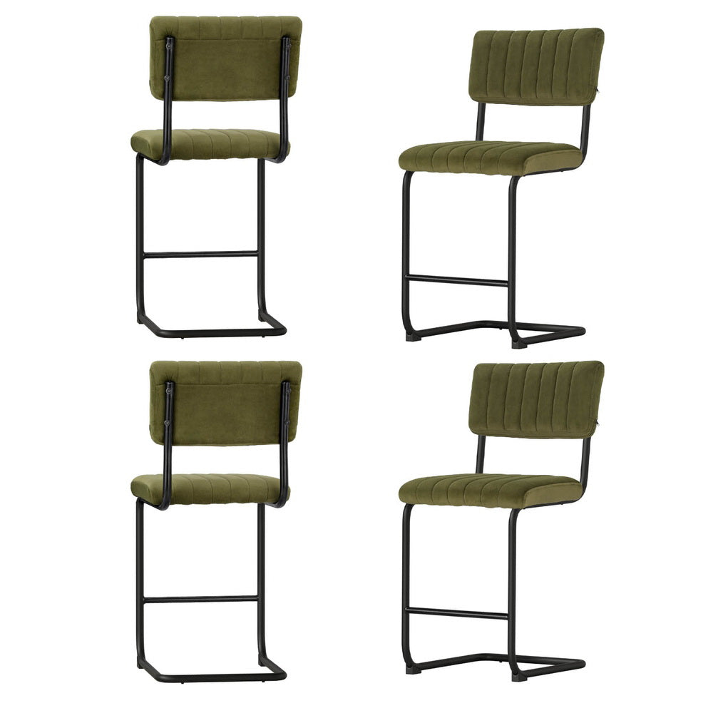 Felix Velvet Counter Stool - Green (Set of 4)
