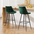 Amelia Velvet Counter Stool - Green (Set of 2)