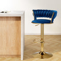 Arlo Velvet Counter Stool - Navy