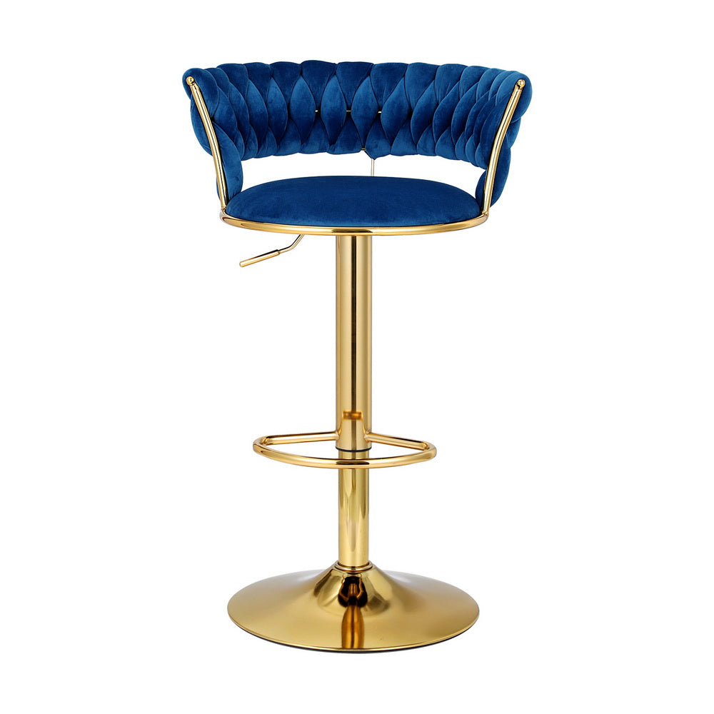 Arlo Velvet Counter Stool - Navy
