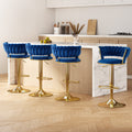 Arlo Velvet Counter Stool - Navy (Set of 4)