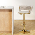 Arlo Velvet Counter Stool - Ivory
