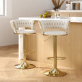 Arlo Velvet Counter Stool - Ivory (Set of 2)