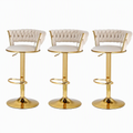 Arlo Velvet Counter Stool - Ivory (Set of 3)
