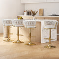 Arlo Velvet Counter Stool - Ivory (Set of 4)