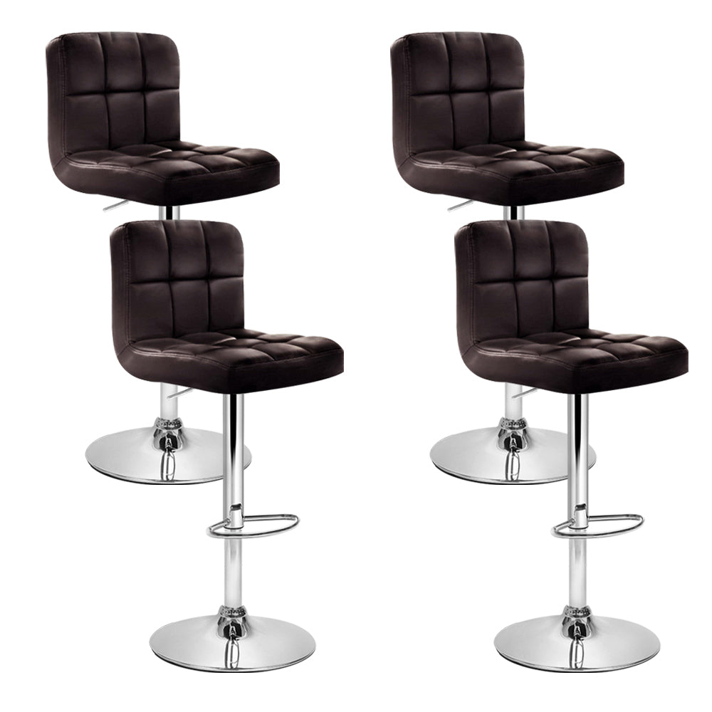 Samuel PU Leather Counter Stool - Brown (Set of 4)