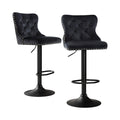 Hazel Velvet Counter Stool - Black (Set of 2)