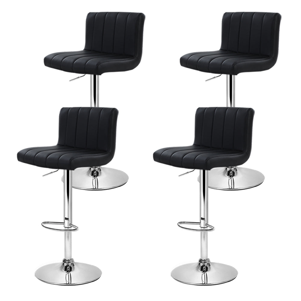 Arthur PU Leather Counter Stool - Black (Set of 4)
