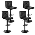 Matilda PU Leather Counter Stool - Black (Set of 4)