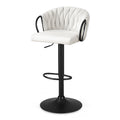 Violet Velvet Counter Stool - Ivory