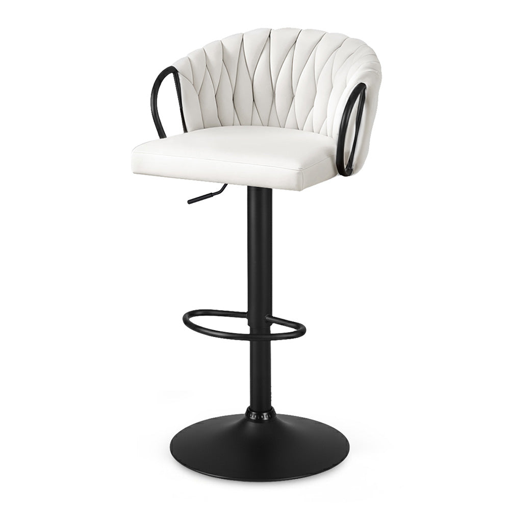 Violet Velvet Counter Stool - Ivory