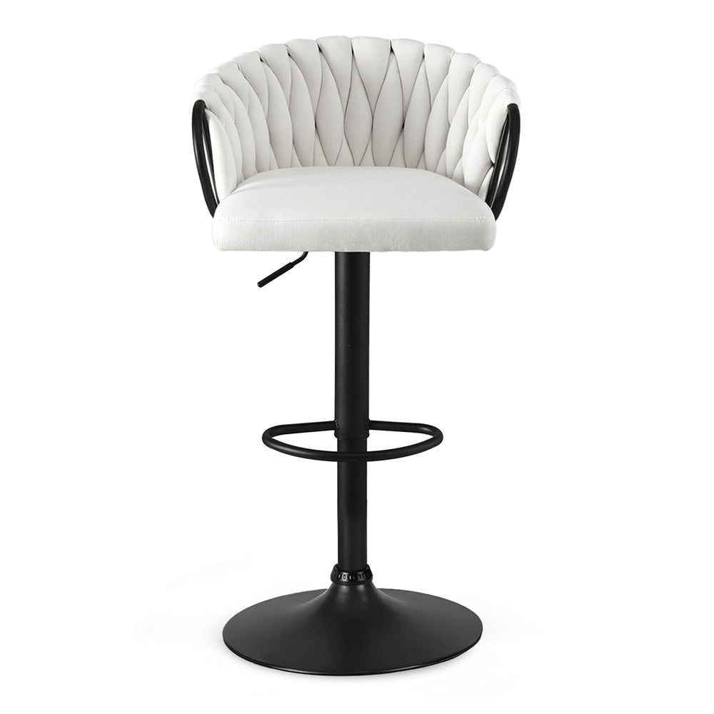 Violet Velvet Counter Stool - Ivory