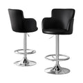 Finn PU Leather Counter Stool - Black (Set of 2)