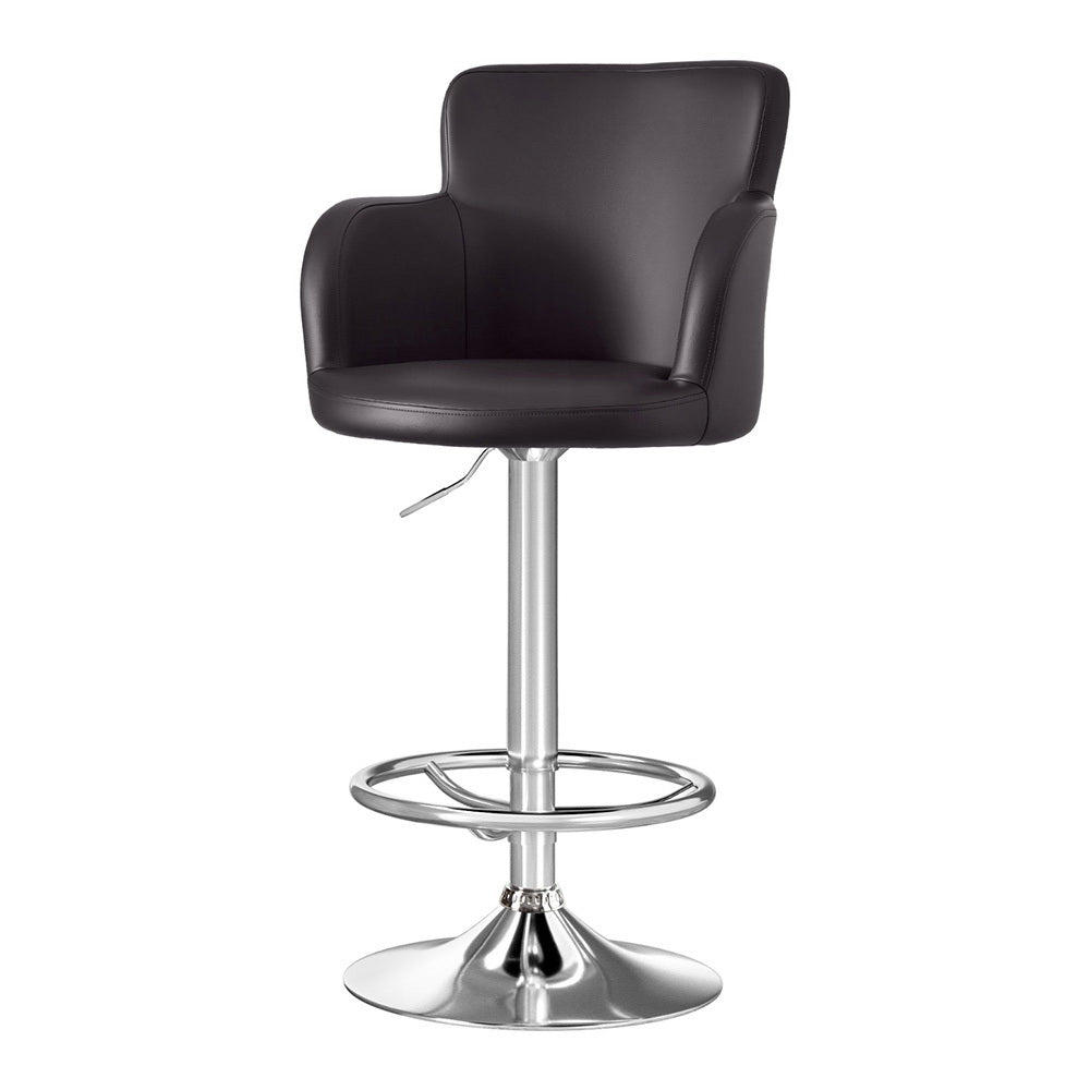 Finn PU Leather Counter Stool - Brown