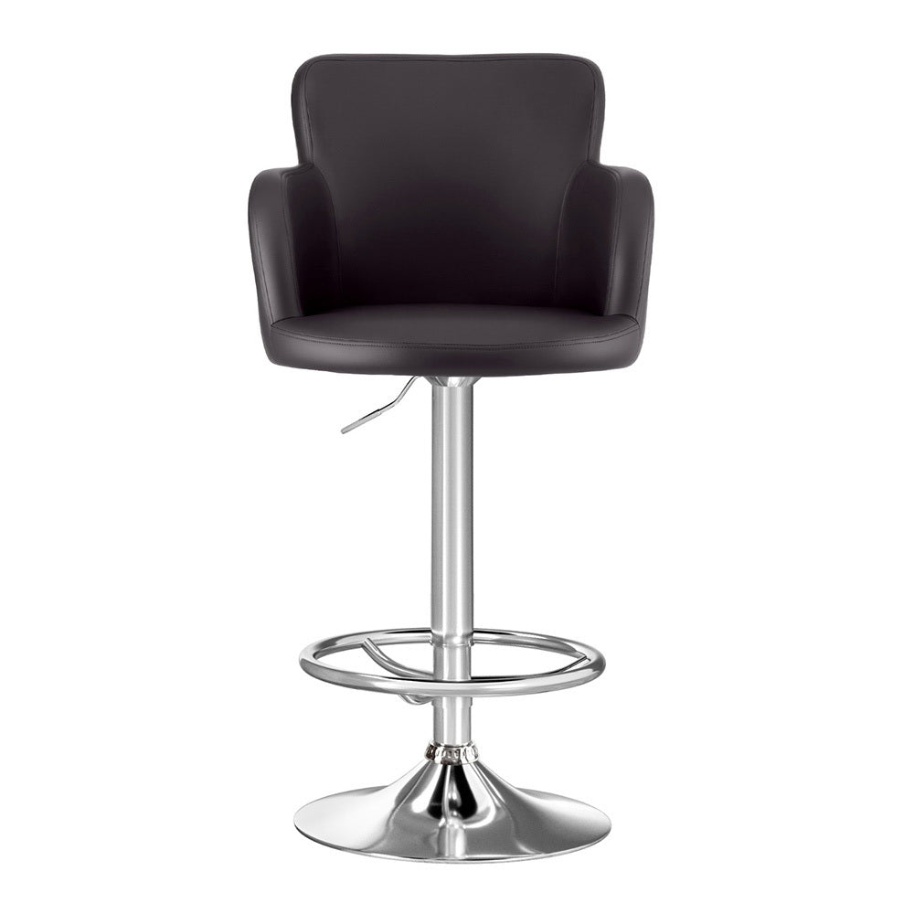 Finn PU Leather Counter Stool - Brown