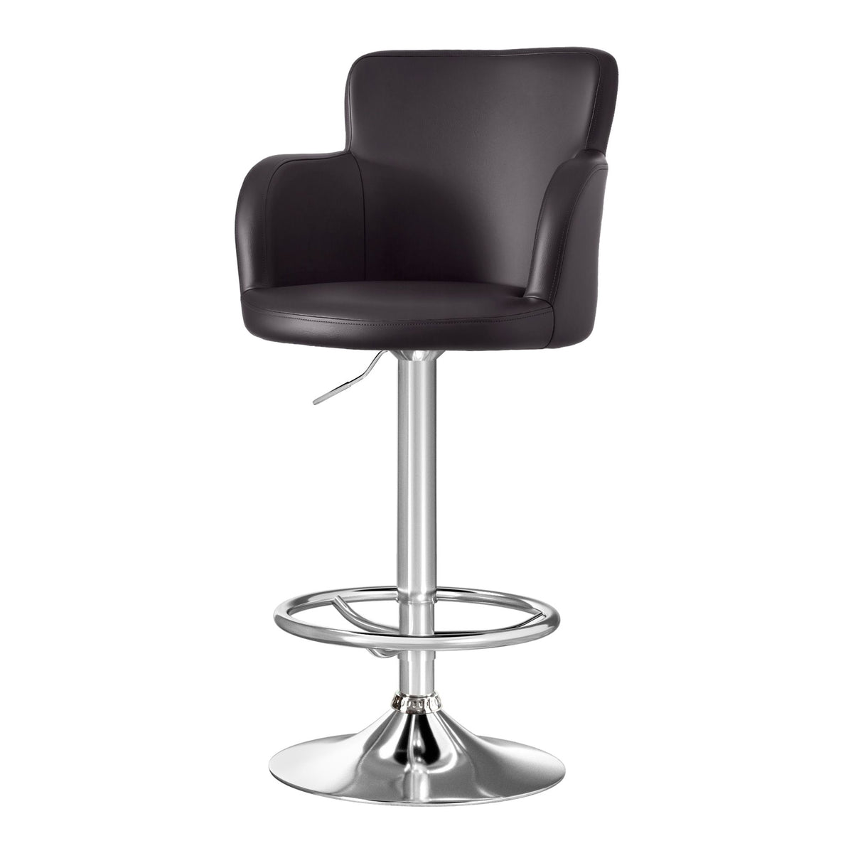Finn PU Leather Counter Stool - Brown (Set of 4)