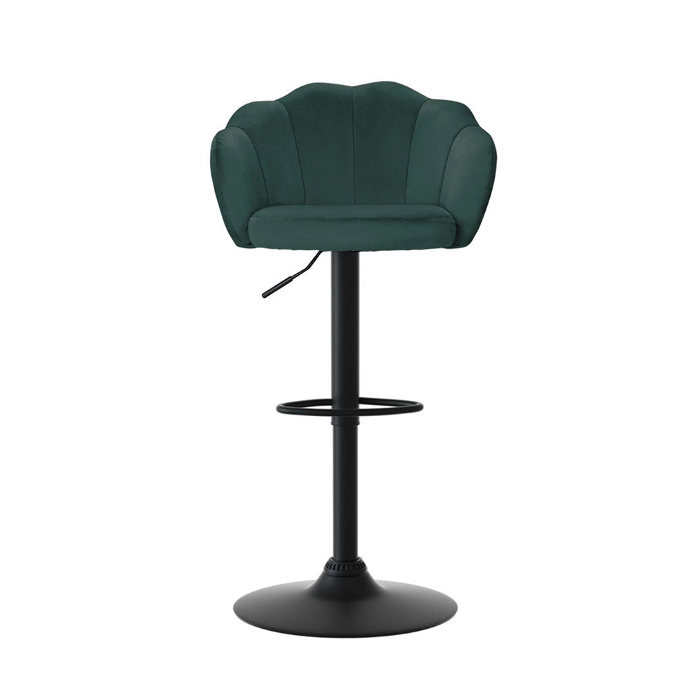 Rose Velvet Counter Stool - Green (Set of 4)