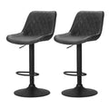 Isla PU Leather Counter Stool - Black (Set of 2)