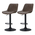 Isla PU Leather Counter Stool - Brown (Set of 2)