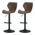 Julian PU Leather Counter Stool - Brown (Set of 2)