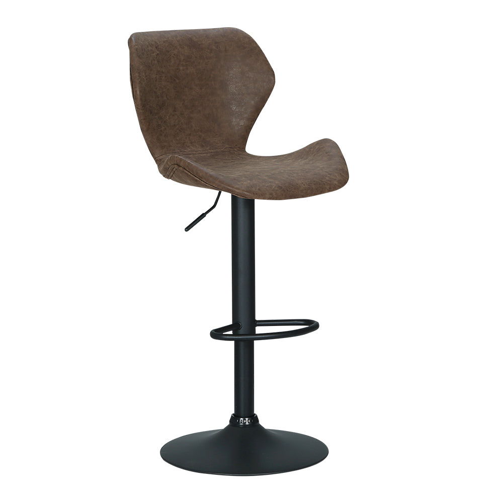Julian PU Leather Counter Stool - Brown (Set of 2)