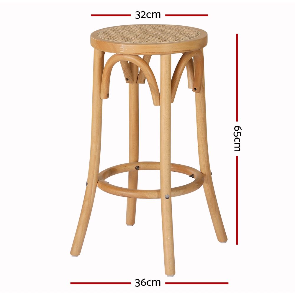 Phoebe Rattan Counter Stool - Natural (Set of 3)