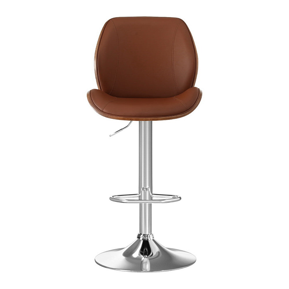 Tobias PU Leather Counter Stool - Brown (Set of 2)
