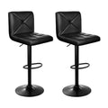 Matilda PU Leather Counter Stool - Black (Set of 2)