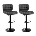 Sophie PU Leather Counter Stool - Grey (Set of 2)