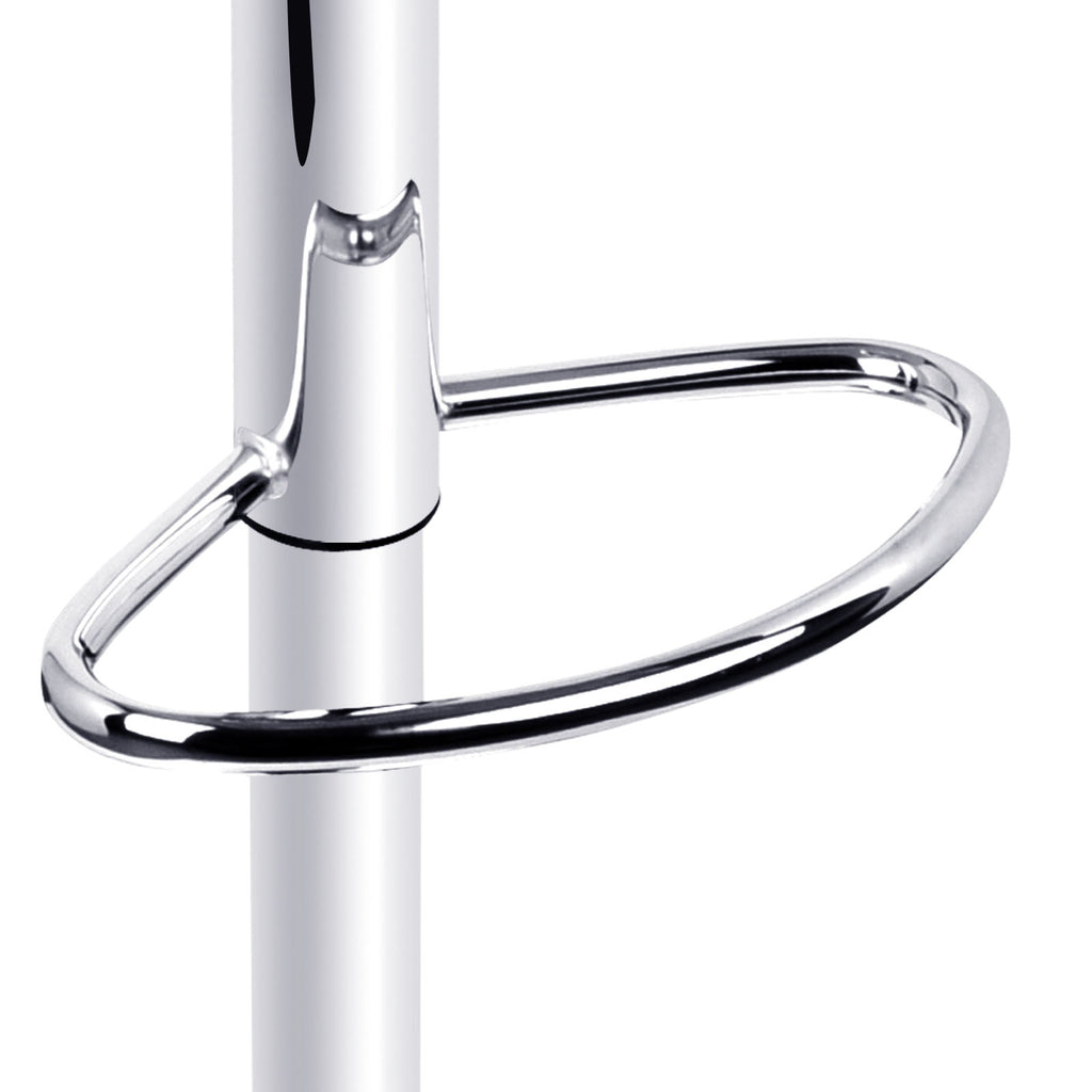 Beatrice PU Leather Counter Stool - Black / Chrome Base