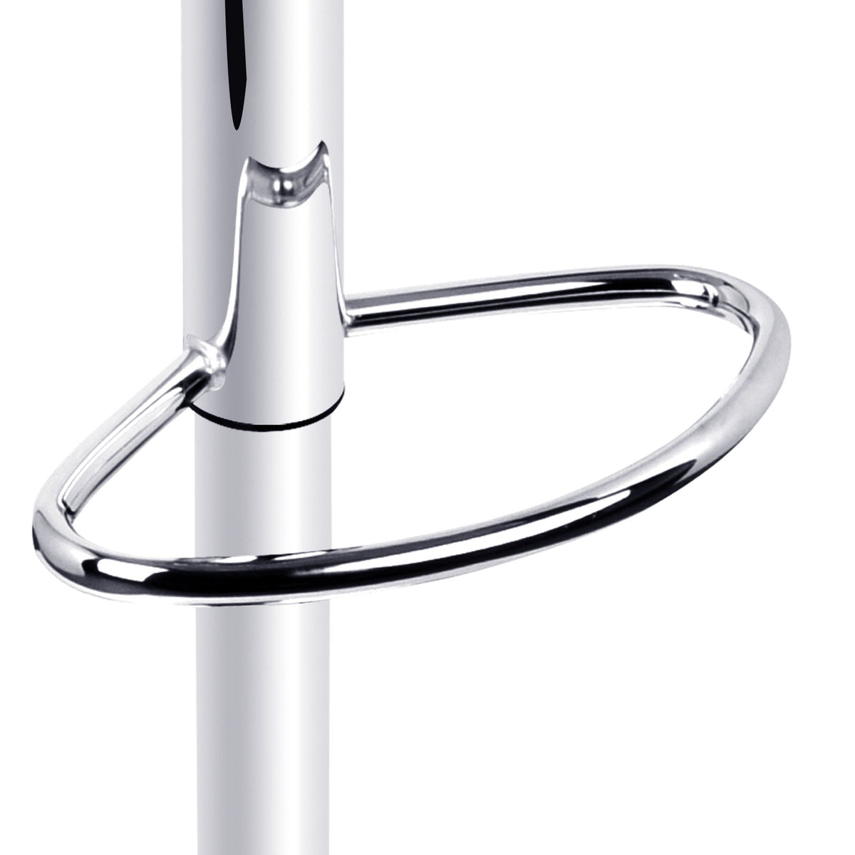 Beatrice PU Leather Counter Stool - Black / Chrome Base