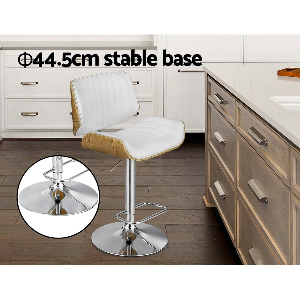 Ezra PU Leather Counter Stool - White