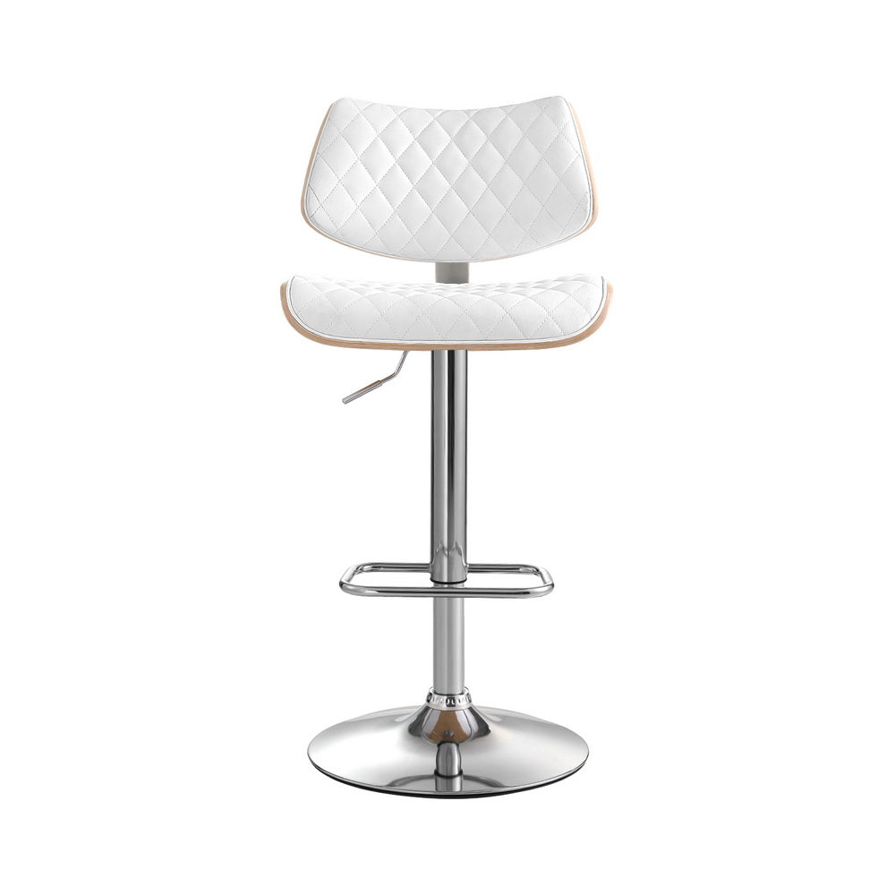 Angus PU Leather Counter Stool - White