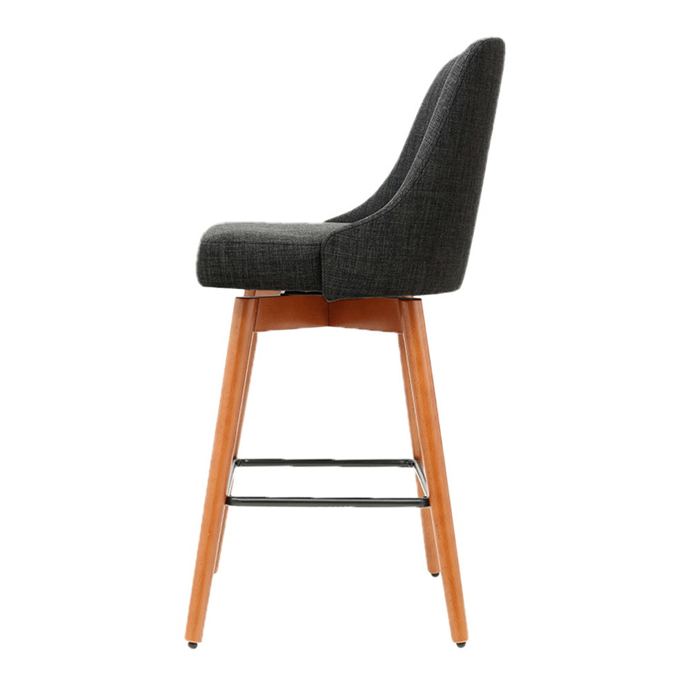 Harriet Fabric Counter Stool - Charcoal (Set of 2)