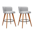 Gabriel Fabric Counter Stool - Grey (Set of 2)
