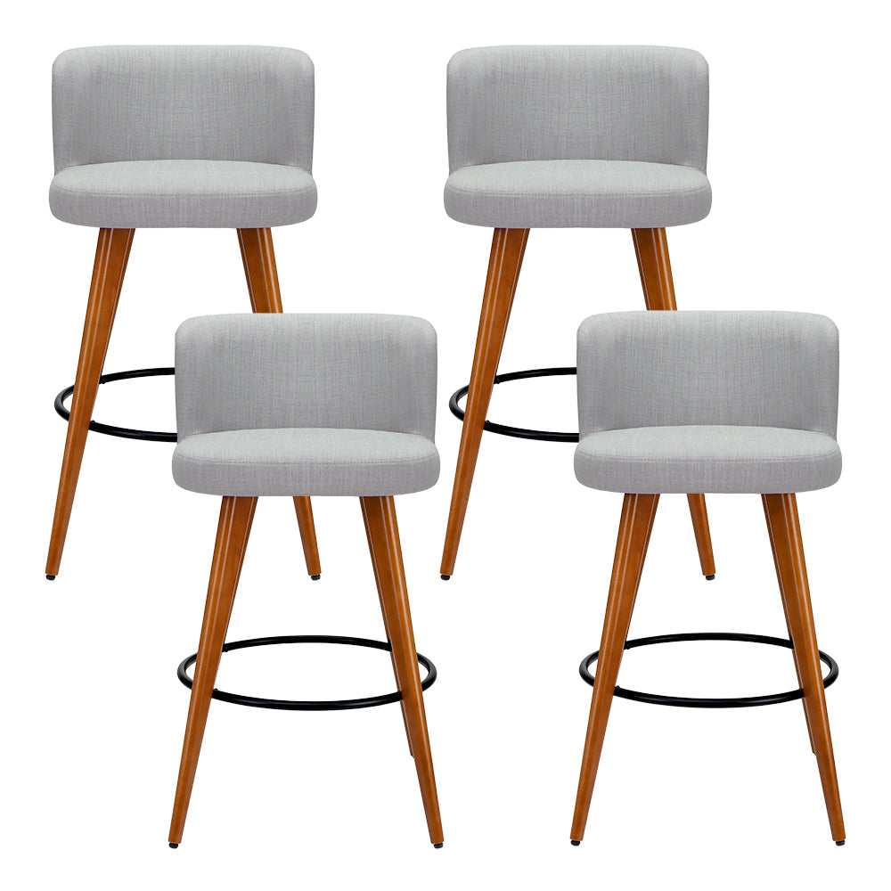 Gabriel Fabric Counter Stool - Grey (Set of 4)