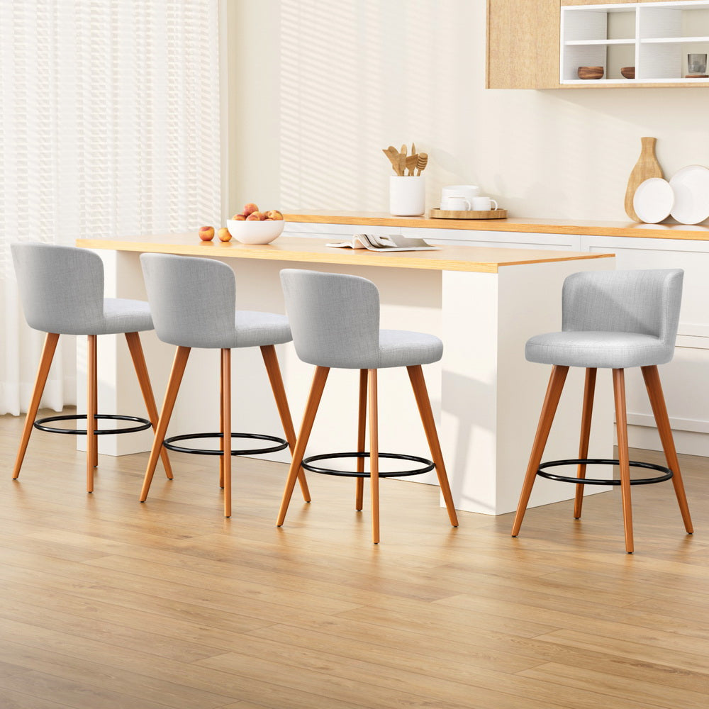 Gabriel Fabric Counter Stool - Grey (Set of 4)